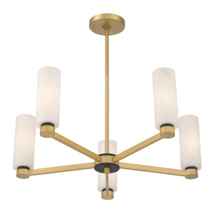 Minka-Lavery - 12326-876 - Five Light Chandelier - Wexmere - Legacy Brass