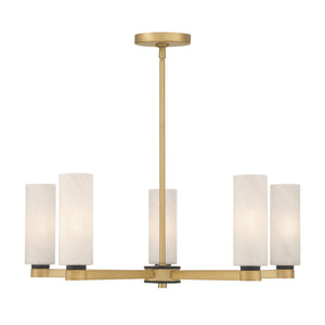 Minka-Lavery - 12326-876 - Five Light Chandelier - Wexmere - Legacy Brass