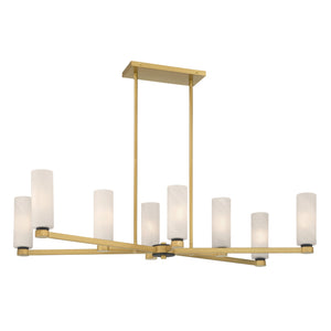 Minka-Lavery - 12327-876 - Eight Light Linear Chandelier - Wexmere - Legacy Brass