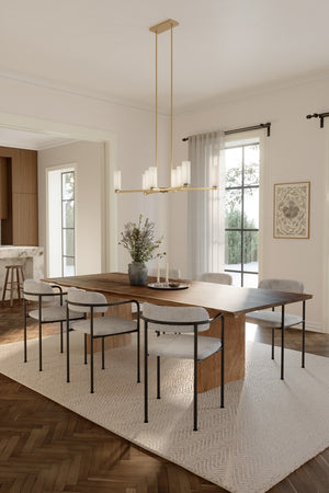Minka-Lavery - 12327-876 - Eight Light Linear Chandelier - Wexmere - Legacy Brass