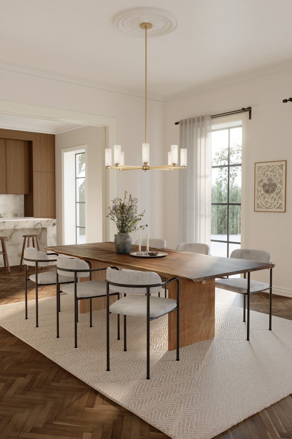 Minka-Lavery - 12328-876 - Eight Light Chandelier - Wexmere - Legacy Brass