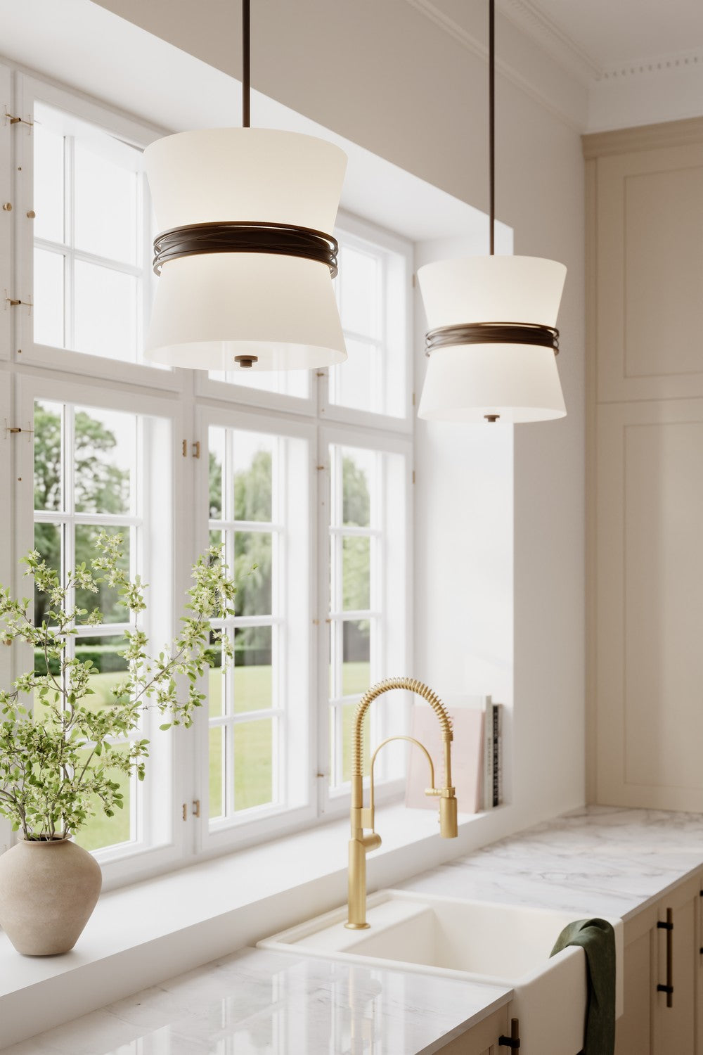 Minka-Lavery - 12415-860 - Three Light Pendant - Dalvor - Dark Bronze