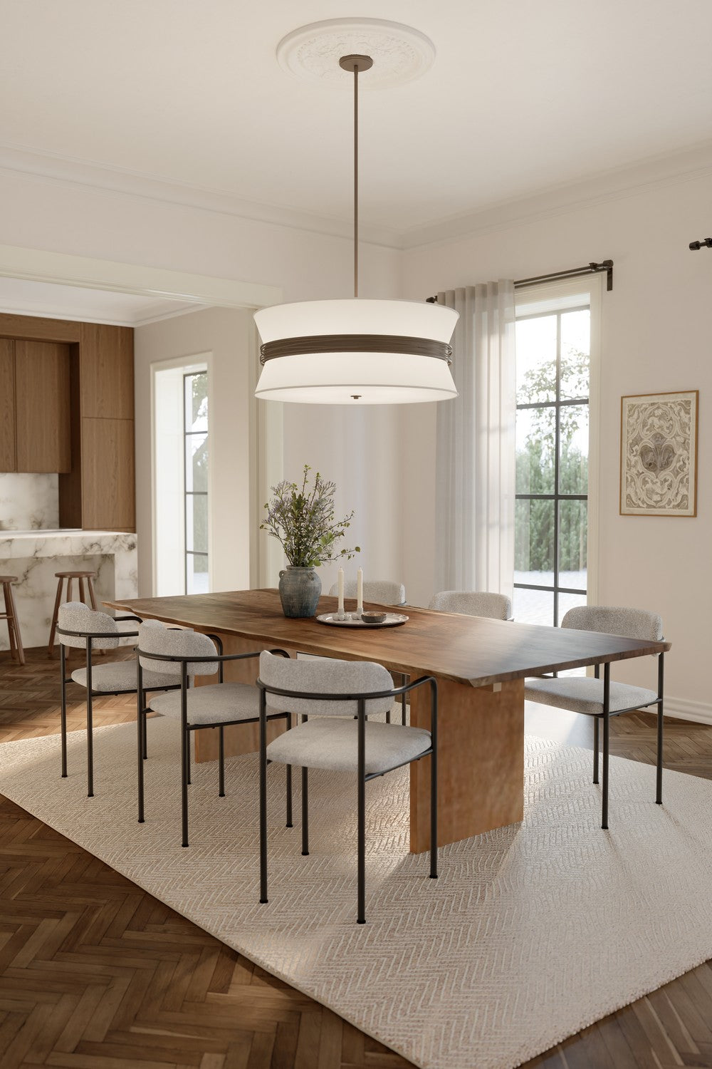 Minka-Lavery - 12416-860 - Six Light Pendant - Dalvor - Dark Bronze