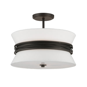 Minka-Lavery - 12417-860 - Three Light Semi-Flush Mount - Dalvor - Dark Bronze