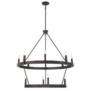 Minka-Lavery - 12419-860 - 12 Light Pendant - Dalvor - Dark Bronze