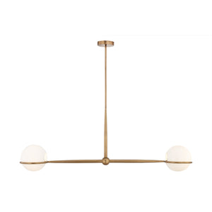 Minka-Lavery - 12507-732 - Two Light Linear Chandelier - Orstyn - Legacy Brass
