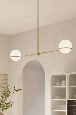 Minka-Lavery - 12507-732 - Two Light Linear Chandelier - Orstyn - Legacy Brass