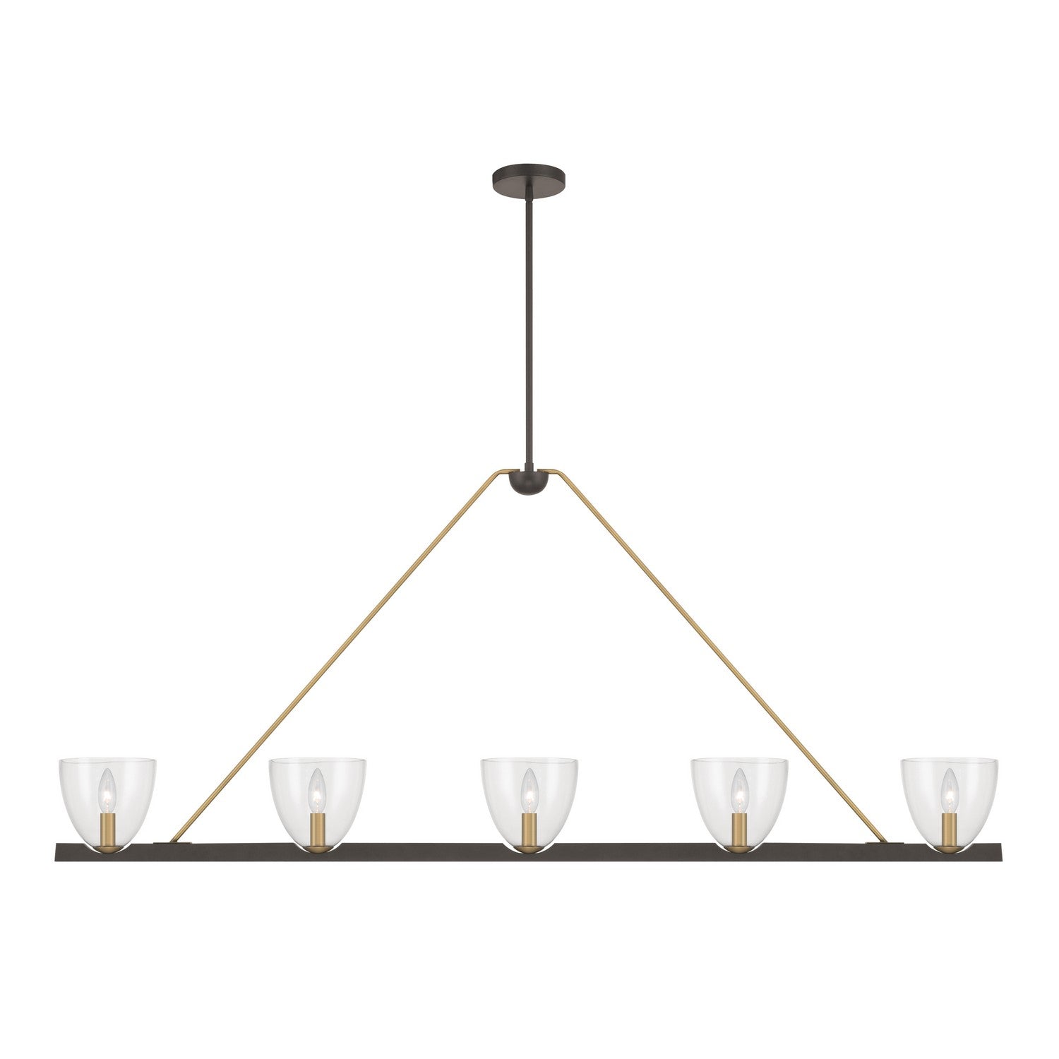 Minka-Lavery - 12727-796 - Five Light Linear Chandelier - Noellea - Dark Bronze