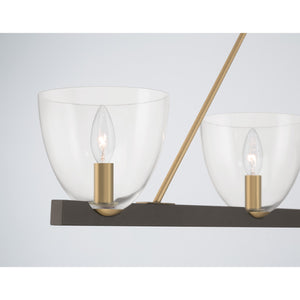 Minka-Lavery - 12727-796 - Five Light Linear Chandelier - Noellea - Dark Bronze