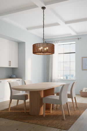 Minka-Lavery - 12954-860 - Four Light Pendant - Beaudelle - Dark Bronze