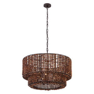 Minka-Lavery - 12955-860 - Five Light Pendant - Beaudelle - Dark Bronze