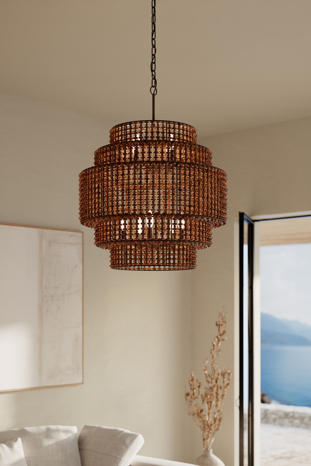 Minka-Lavery - 12959-860 - Nine Light Pendant - Beaudelle - Dark Bronze