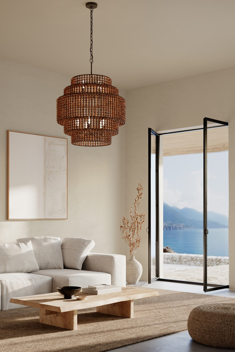 Minka-Lavery - 12959-860 - Nine Light Pendant - Beaudelle - Dark Bronze
