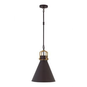 Minka-Lavery - 13105-796 - One Light Pendant - Fenric - Dark Bronze