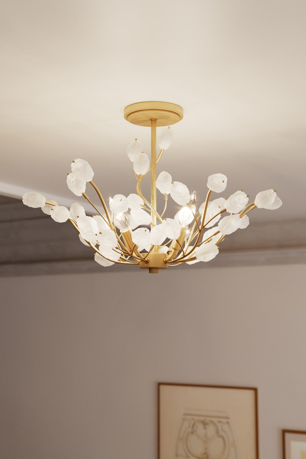 Minka-Lavery - 13954-870 - Five Light Semi-Flush Mount - Ramus - Painted Legacy Brass