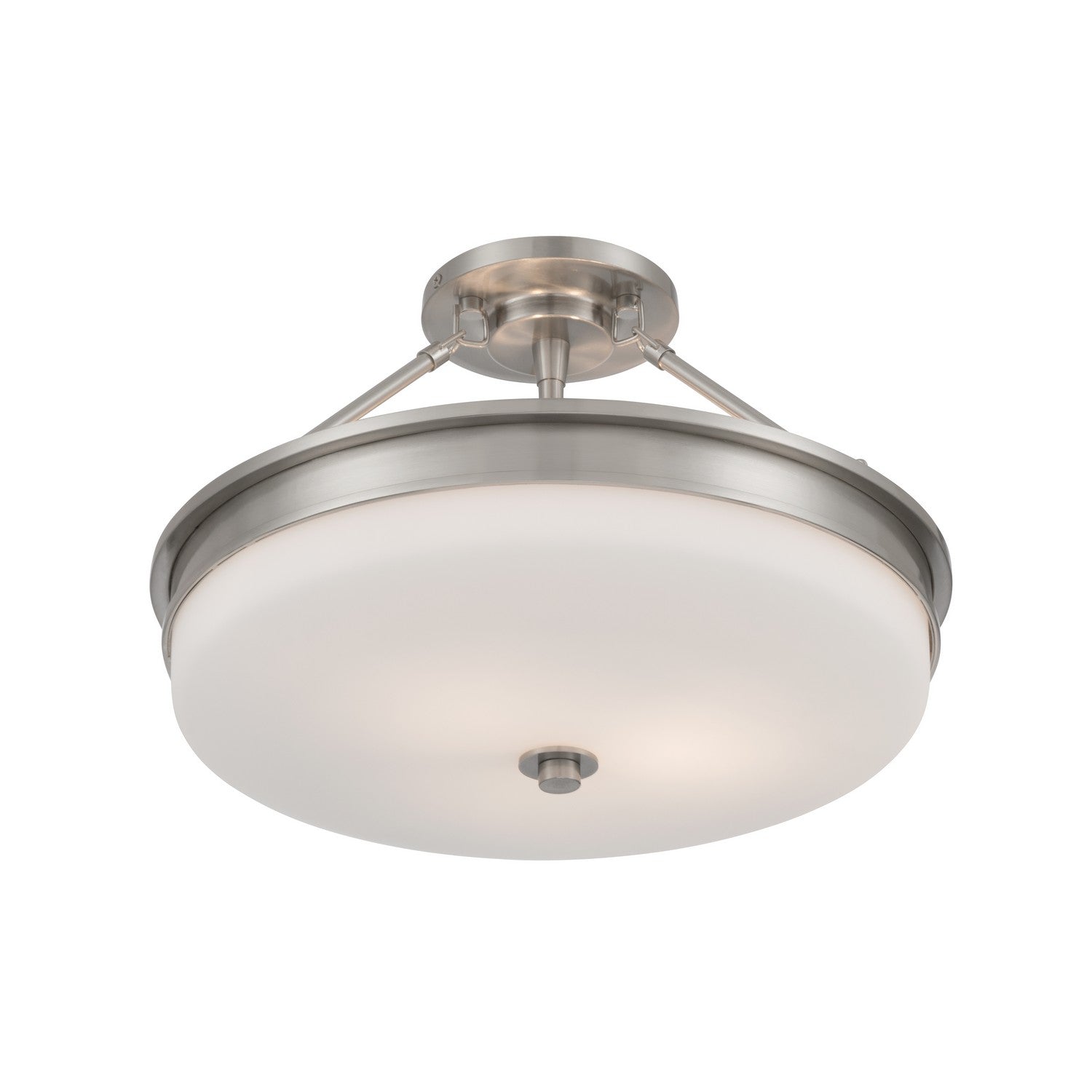 Minka-Lavery - 14086-84 - Three Light Semi-Flush Mount - Halora - Brushed Nickel