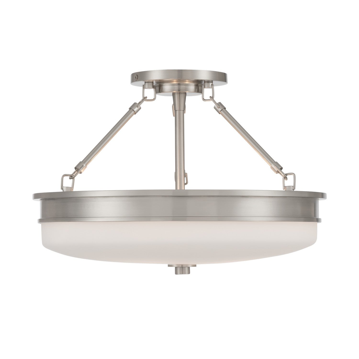 Minka-Lavery - 14086-84 - Three Light Semi-Flush Mount - Halora - Brushed Nickel