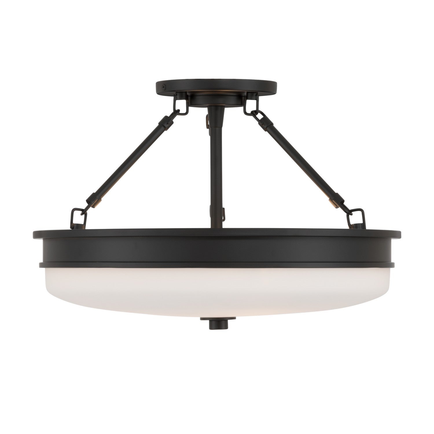 Minka-Lavery - 14086-899 - Three Light Semi-Flush Mount - Halora - Dark Matte Black