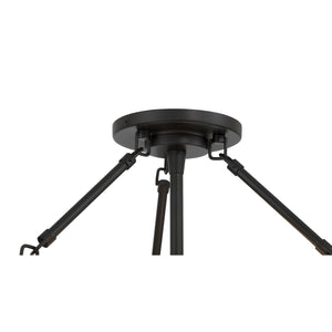 Minka-Lavery - 14086-899 - Three Light Semi-Flush Mount - Halora - Dark Matte Black