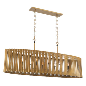 Minka-Lavery - 16027-877 - Eight Light Linear Chandelier - Aven - Sand Coal Black