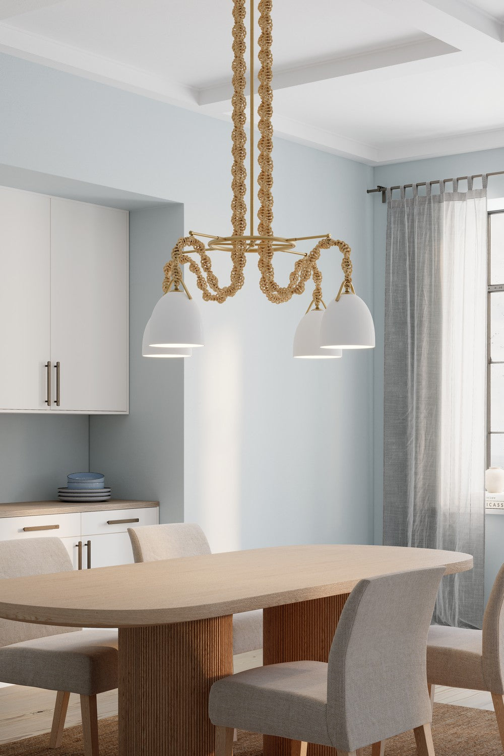 Minka-Lavery - 16066-732 - Four Light Pendant - Cordon - Legacy Brass