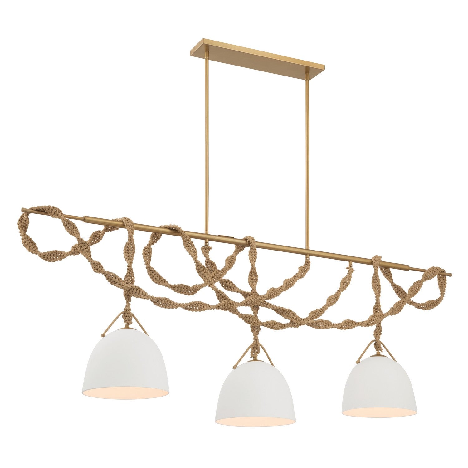 Minka-Lavery - 16067-732 - Three Light Linear Chandelier - Cordon - Legacy Brass