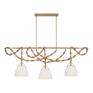 Minka-Lavery - 16067-732 - Three Light Linear Chandelier - Cordon - Legacy Brass