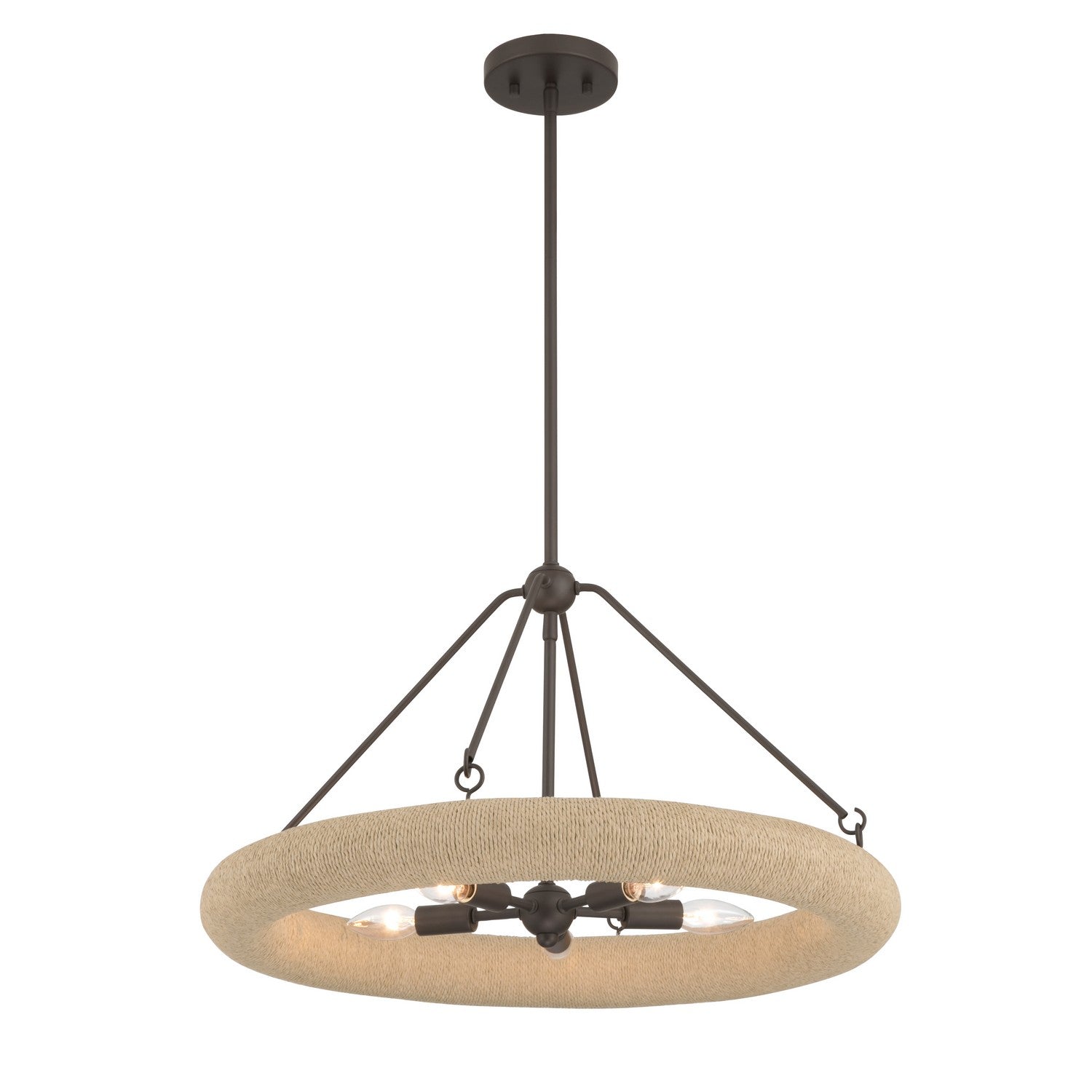 Minka-Lavery - 17115-860 - Five Light Pendant - Aeris - Dark Bronze