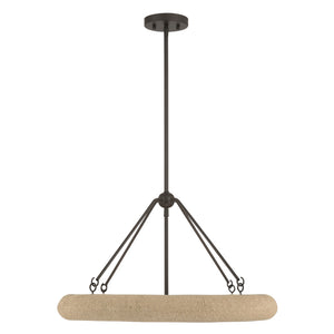 Minka-Lavery - 17115-860 - Five Light Pendant - Aeris - Dark Bronze