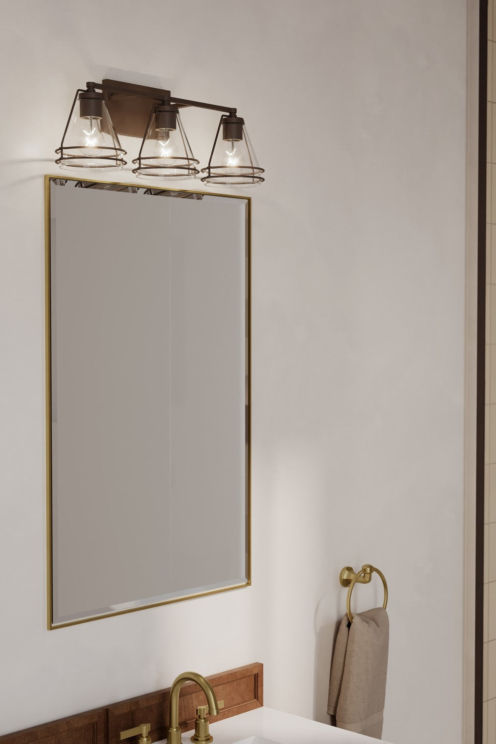 Minka-Lavery - 17643-899 - Three Light Vanity - Lorenth - Dark Matte Black