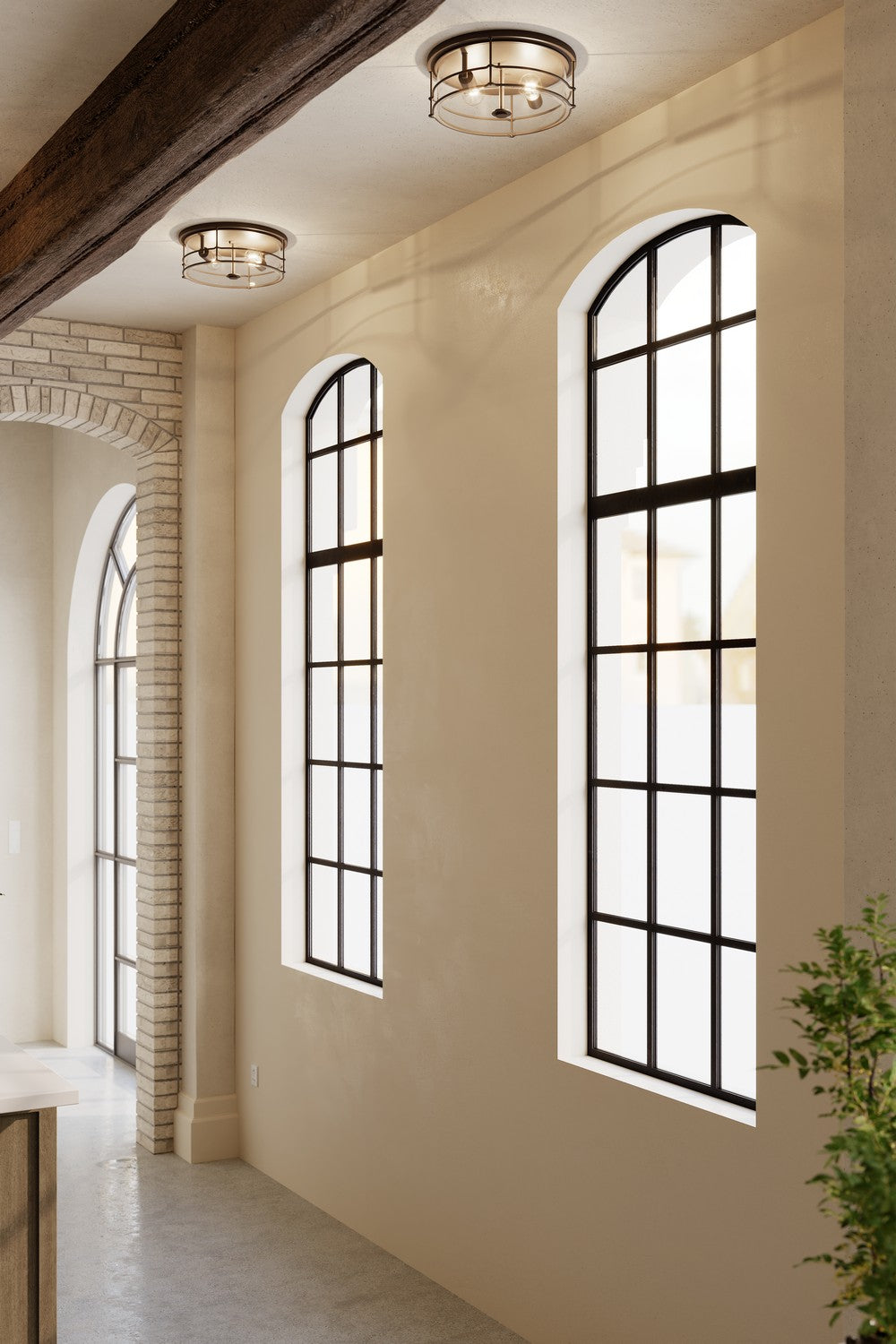Minka-Lavery - 17647-899 - Two Light Flush Mount - Lorenth - Dark Matte Black