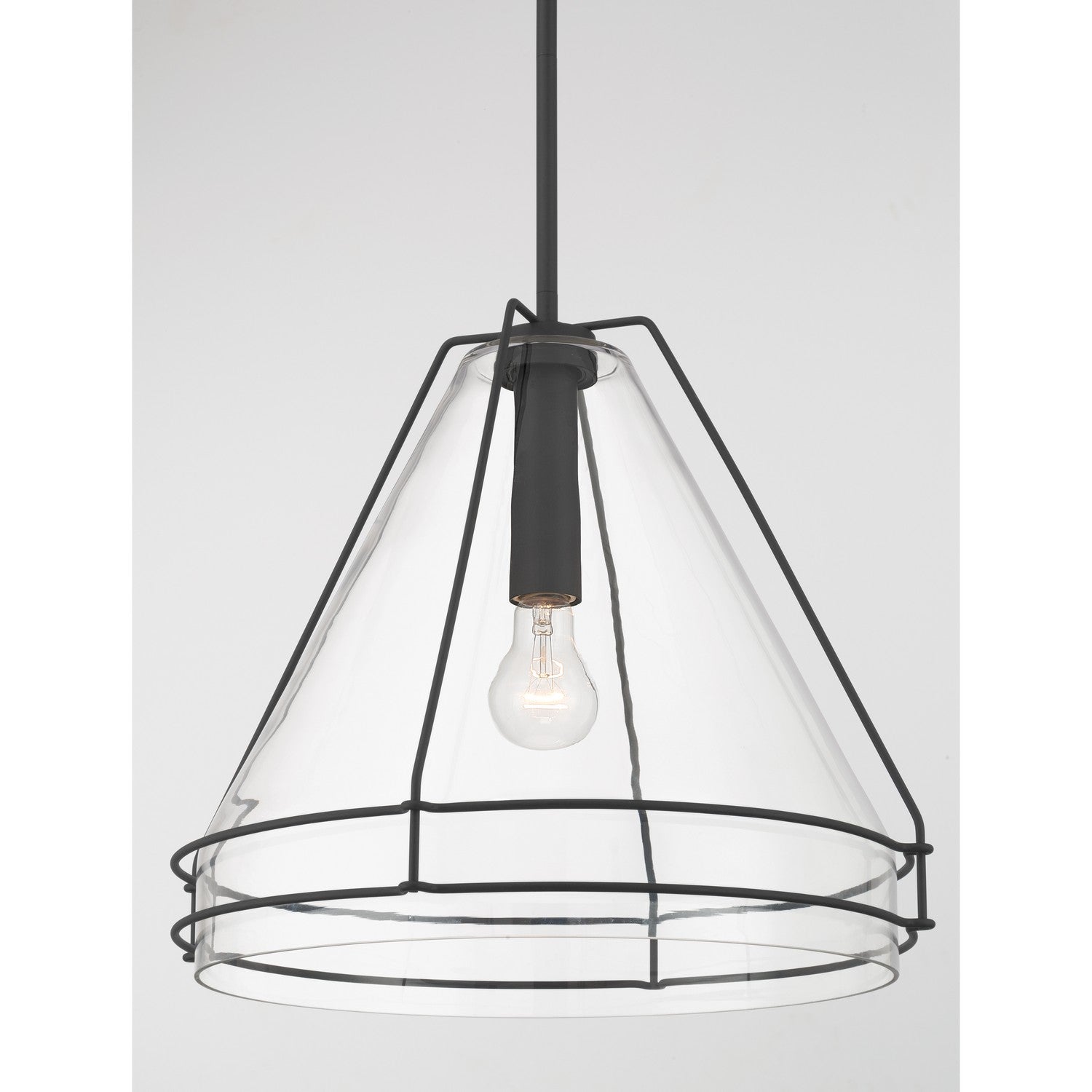 Minka-Lavery - 17649-899 - One Light Pendant - Lorenth - Dark Matte Black