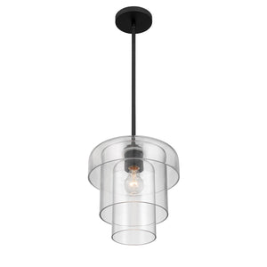 Minka-Lavery - 19615-899 - One Light Pendant - Velique - Dark Matte Black