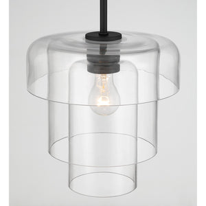 Minka-Lavery - 19615-899 - One Light Pendant - Velique - Dark Matte Black