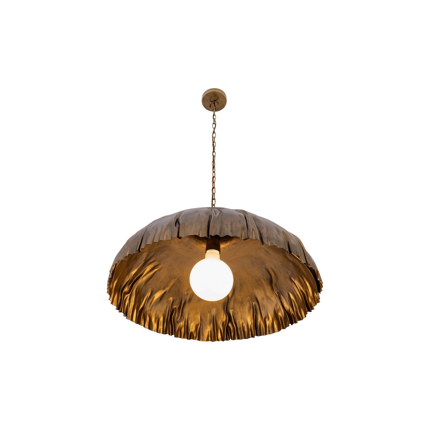 Minka-Lavery - 19914-789 - One Light Pendant - Zinnia - Antique Brass