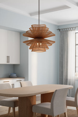 Minka-Lavery - 19996-860 - Six Light Pendant - Mireth - Dark Bronze
