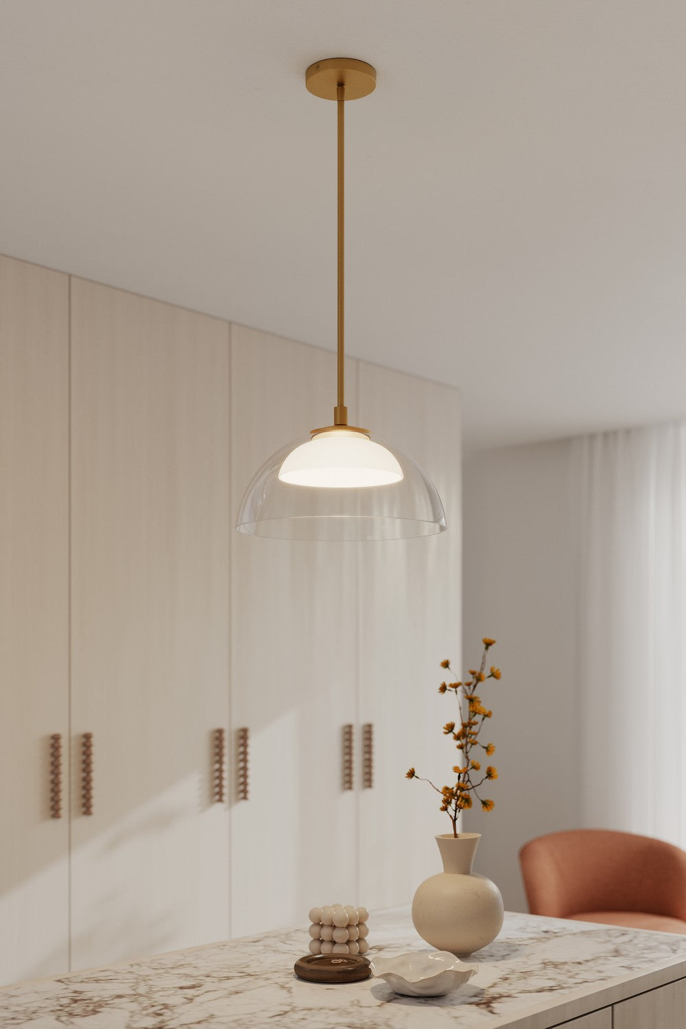 Minka-Lavery - 2036-732-L - LED Convertible Pendant/Semi-Flush - Halwynd - Legacy Brass