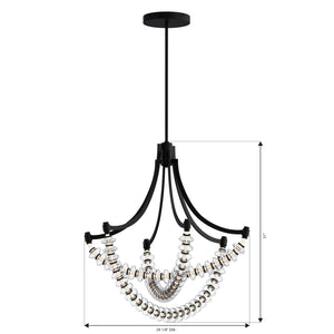 Minka-Lavery - 5646-899-L - LED Chandelier - Pearl - Dark Matte Black