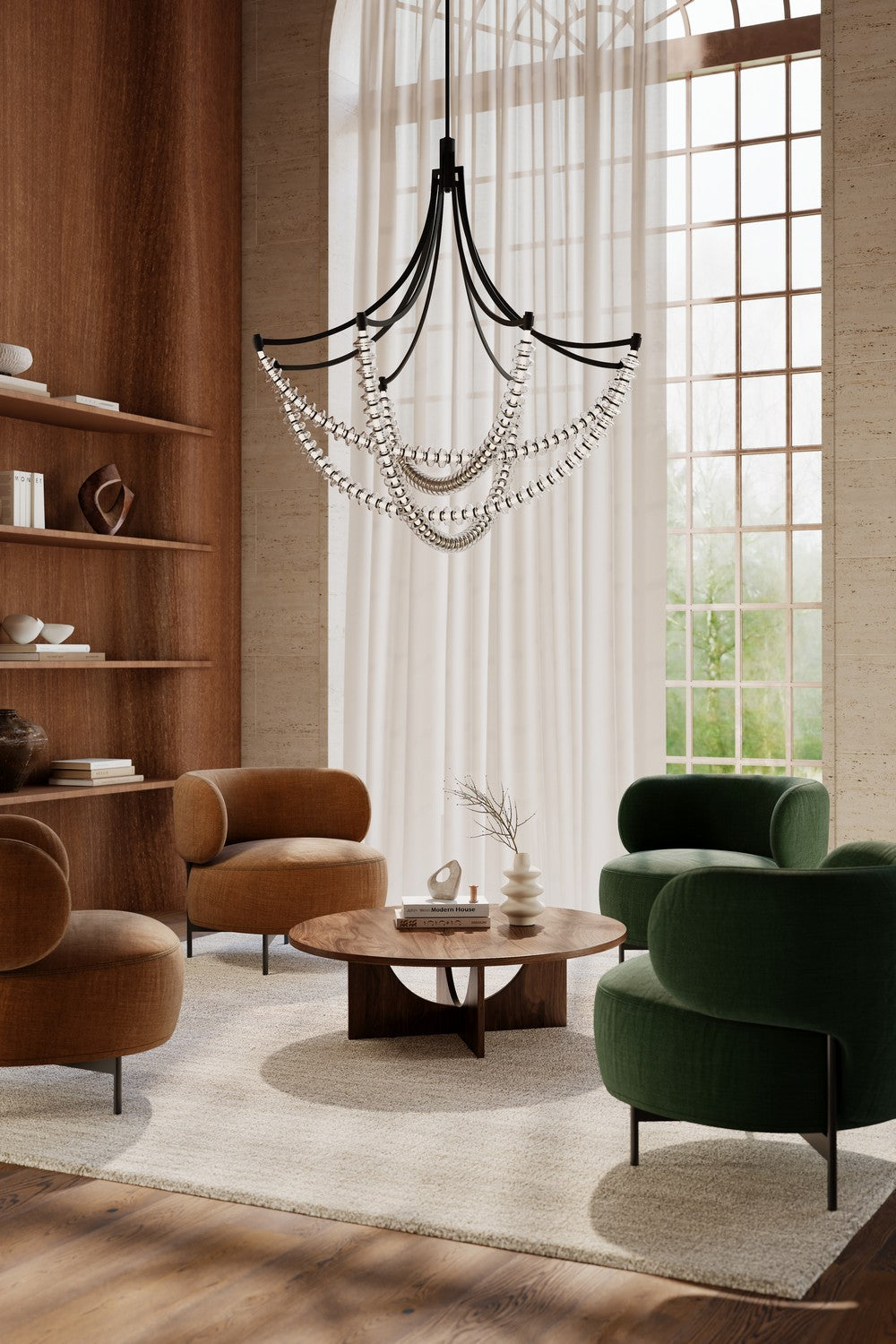 Minka-Lavery - 5648-899-L - LED Chandelier - Pearl - Dark Matte Black