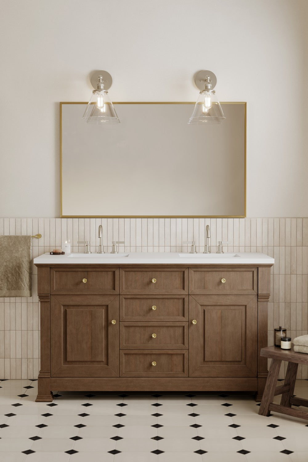 Minka-Lavery - 5680-84 - One Light Bath Sconce - Barwell - Brushed Nickel