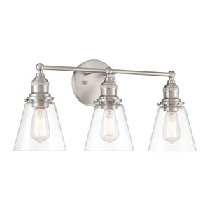 Minka-Lavery - 5683-84 - Three Light Vanity - Barwell - Brushed Nickel