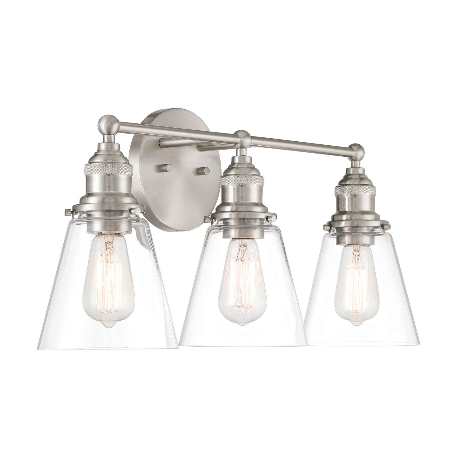 Minka-Lavery - 5683-84 - Three Light Vanity - Barwell - Brushed Nickel