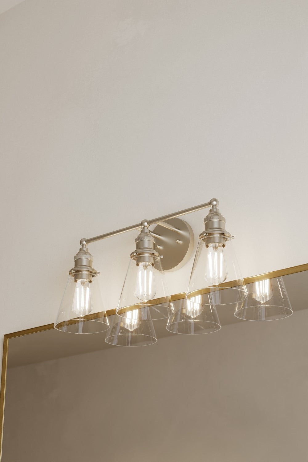 Minka-Lavery - 5683-84 - Three Light Vanity - Barwell - Brushed Nickel