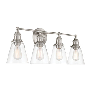 Minka-Lavery - 5684-84 - Four Light Vanity - Barwell - Brushed Nickel
