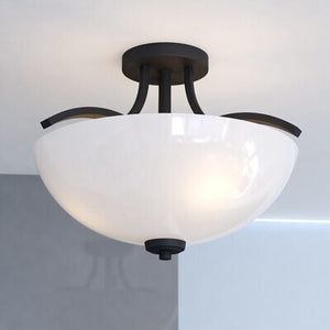 Vaxcel - C0341 - Three Light Semi-Flush Mount - River Grove - Matte Black