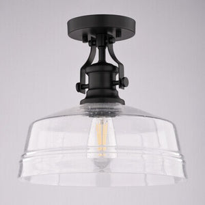 Vaxcel - C0345 - One Light Semi-Flush Mount - Beloit - Matte Black