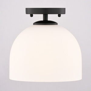 Vaxcel - C0346 - One Light Semi-Flush Mount - Shelby - Matte Black