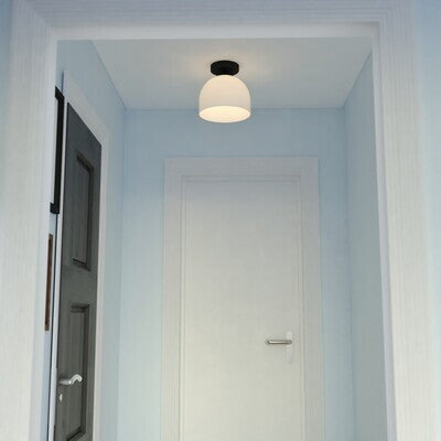 Vaxcel - C0346 - One Light Semi-Flush Mount - Shelby - Matte Black