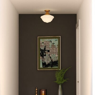 Vaxcel - C0349 - One Light Semi-Flush Mount - Eastgate - Antique Gold