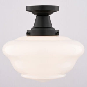 Vaxcel - C0350 - One Light Semi-Flush Mount - Eastgate - Matte Black